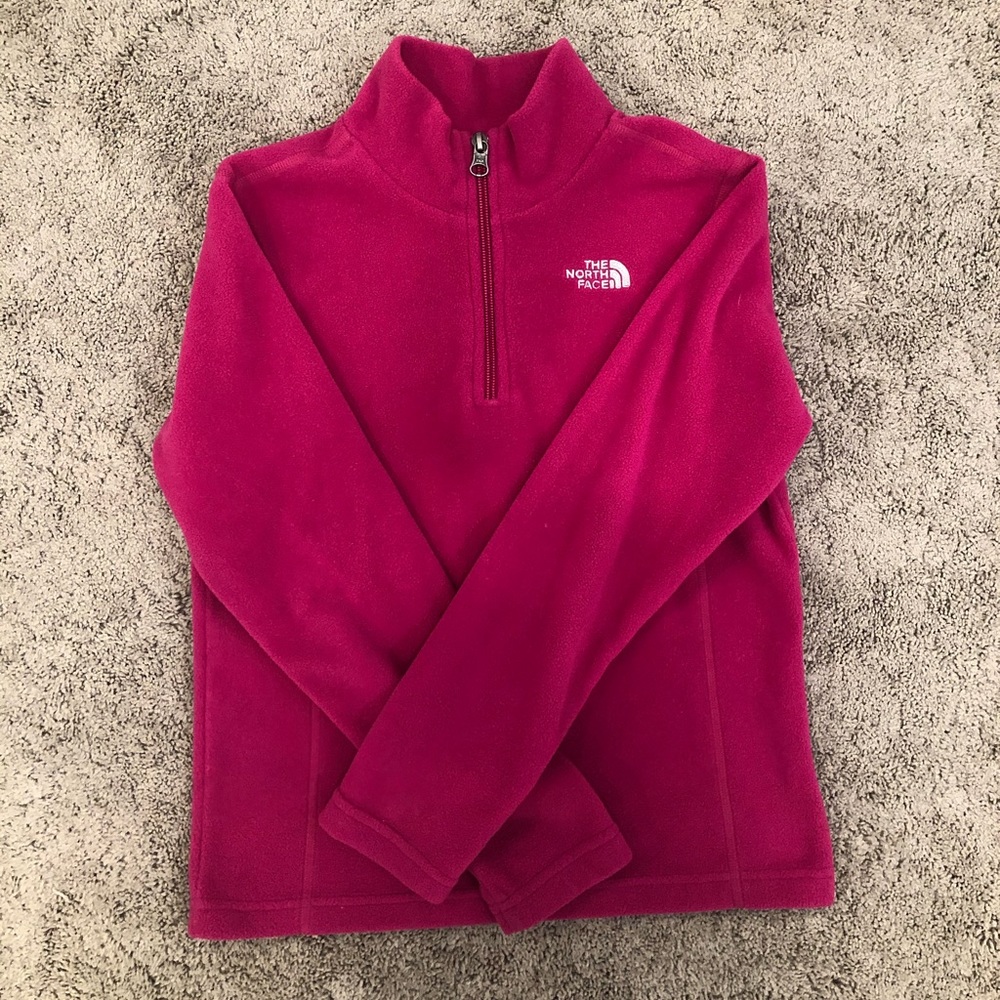 The North Face Girls Pink 1/4 Quarter Zip Jacket